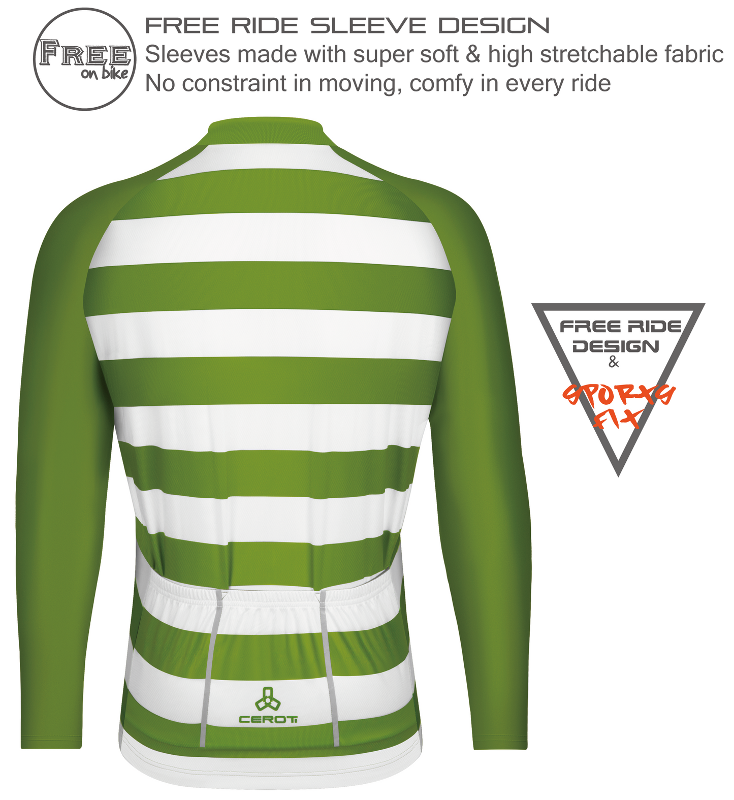 Men's Long Sleeve Cycling Jersey , Quick Dry-C40