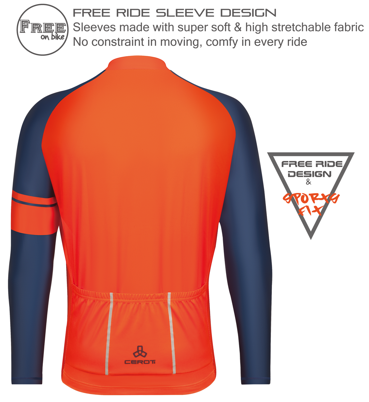 Men's Long Sleeve Cycling Jersey , Quick Dry-C39