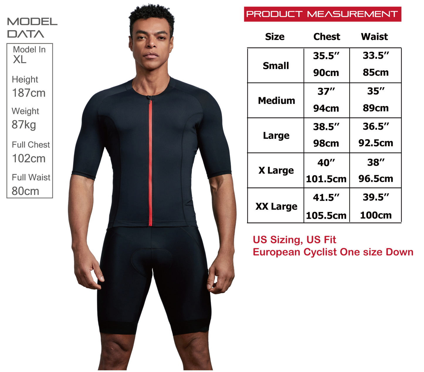 Club Fit Black Wind Speed Cycling Jersey- C50
