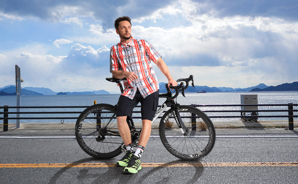 Cerotipolar Men’s Gravel Cycling Shirt – High Wicking, Fast-Dry, Casual Club Ride Style - F4