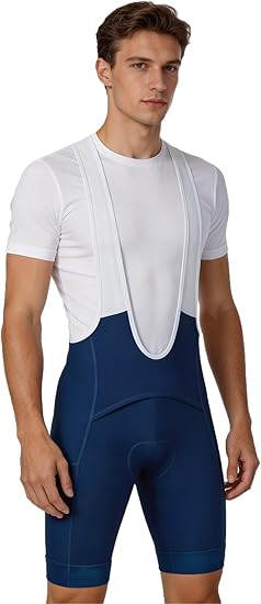 Men's Navy Cycling Bib Shorts with Easy Bathroom Access-B68