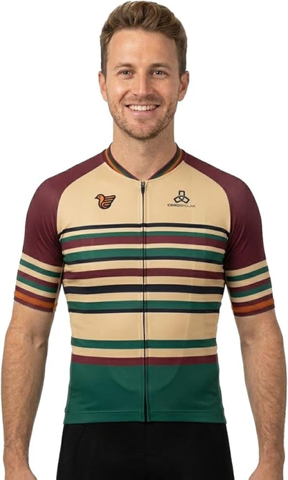 Men's Club Fit Cycling Jersey, Lightweight PRO Dry Fabric, Breathable - C64