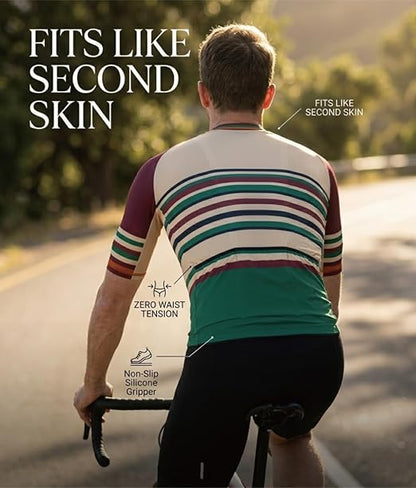 Men's Club Fit Cycling Jersey, Lightweight PRO Dry Fabric, Breathable - C64