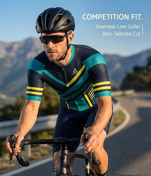 Men's Club Fit Cycling Jersey, Lightweight PRO Dry Fabric, Breathable - C67