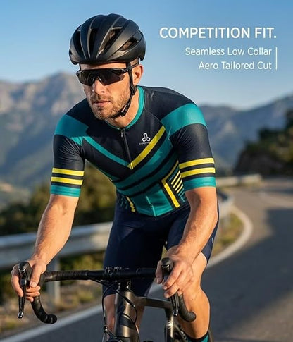 Men's Club Fit Cycling Jersey, Lightweight PRO Dry Fabric, Breathable - C67