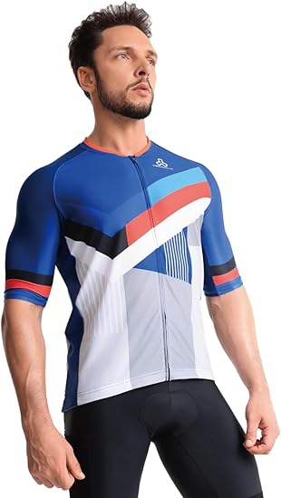 Men's Club Fit Cycling Jersey, Lightweight PRO Dry Fabric, Breathable - C63