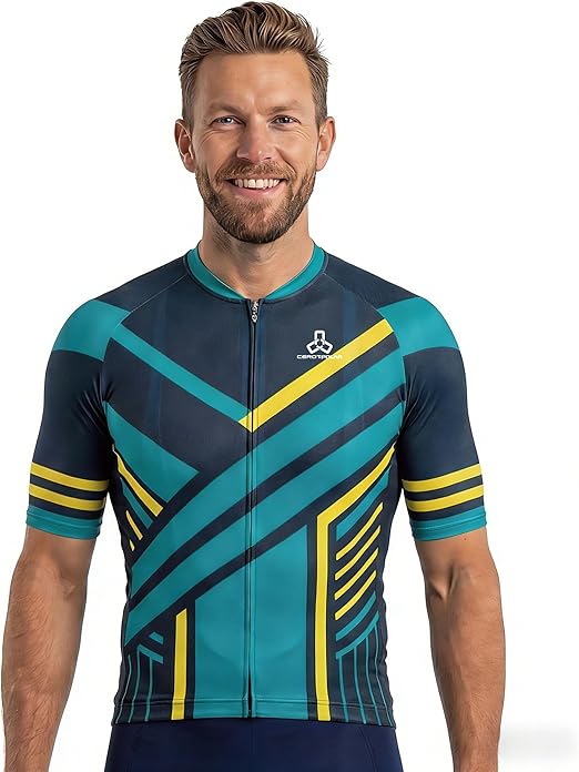 Men's Club Fit Cycling Jersey, Lightweight PRO Dry Fabric, Breathable - C67