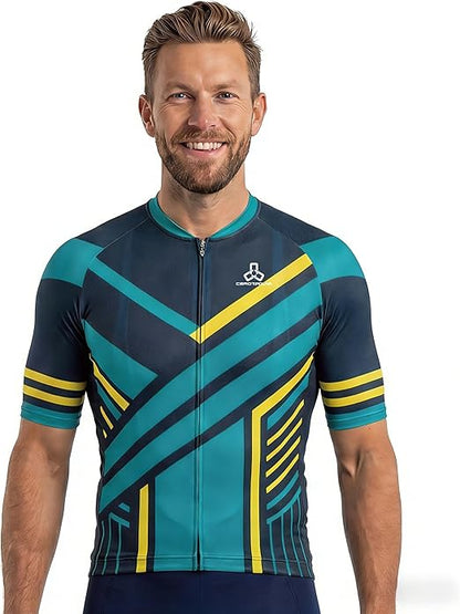 Men's Club Fit Cycling Jersey, Lightweight PRO Dry Fabric, Breathable - C67