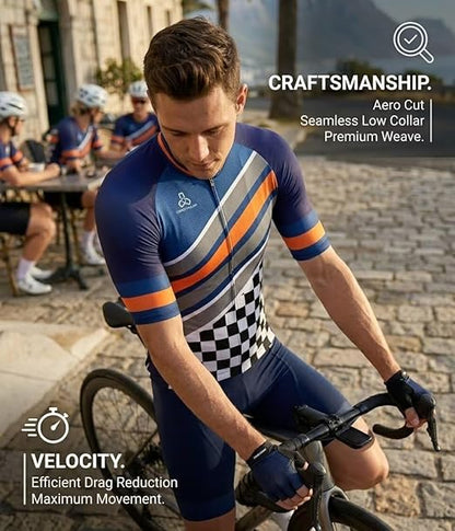 Men's Club Fit Cycling Jersey, Lightweight PRO Dry Fabric, Breathable - C65