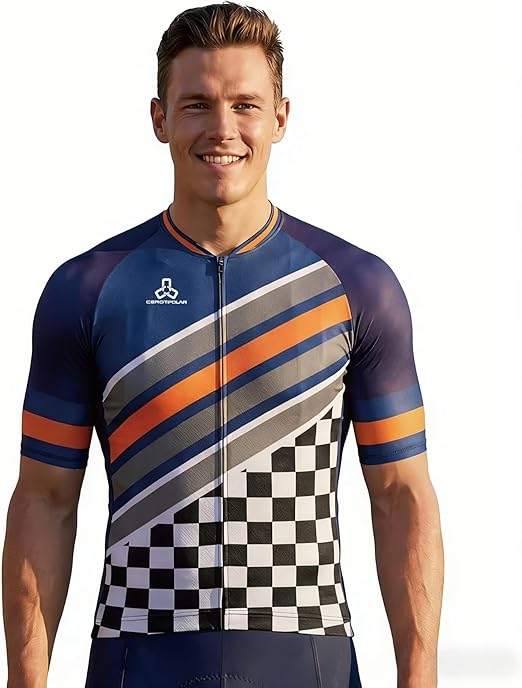 Men's Club Fit Cycling Jersey, Lightweight PRO Dry Fabric, Breathable - C65