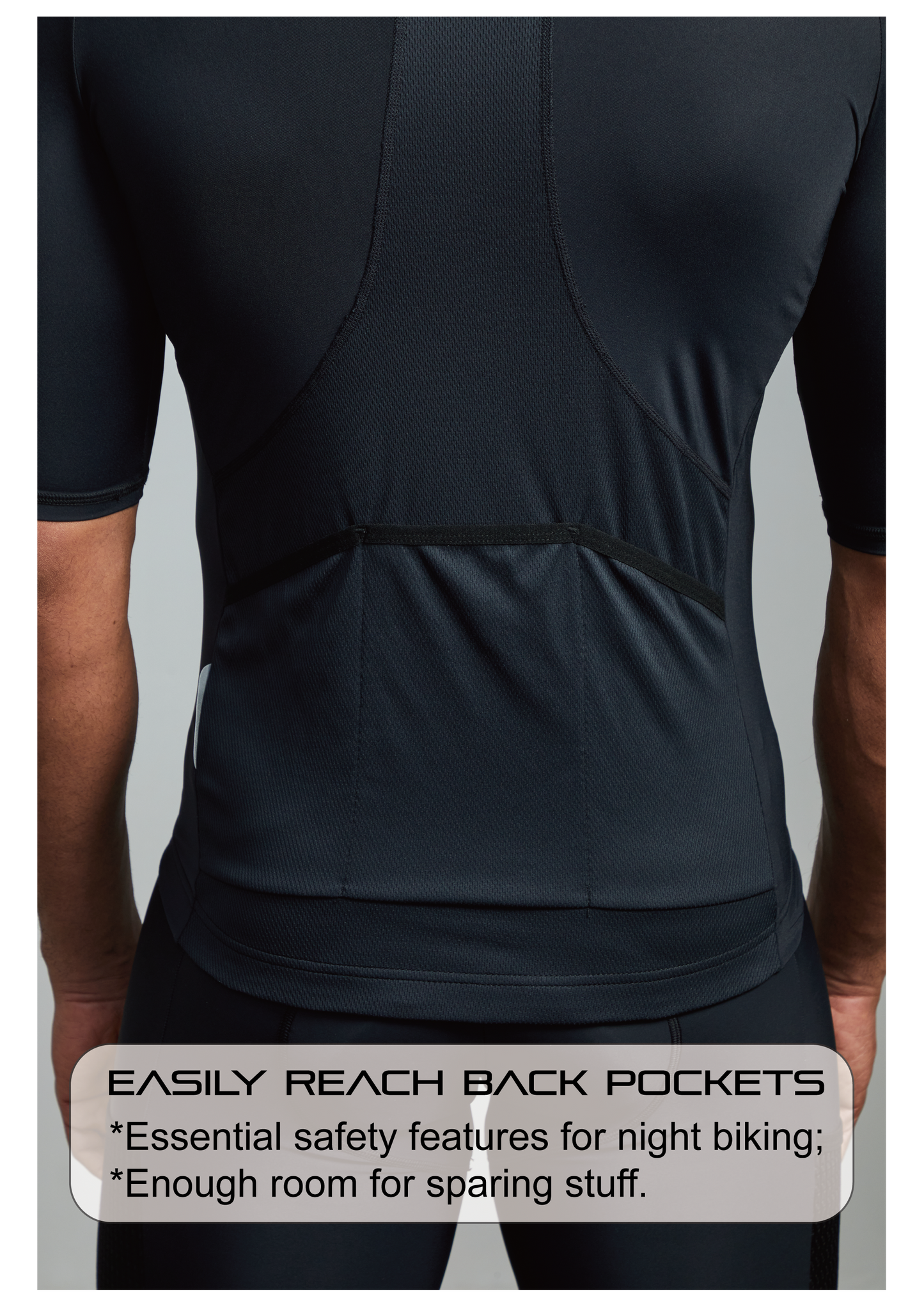Club Fit Black Wind Speed Cycling Jersey- C50