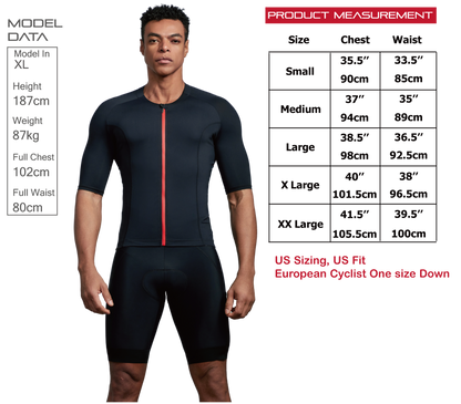 Club Fit Black Wind Speed Cycling Jersey- C50