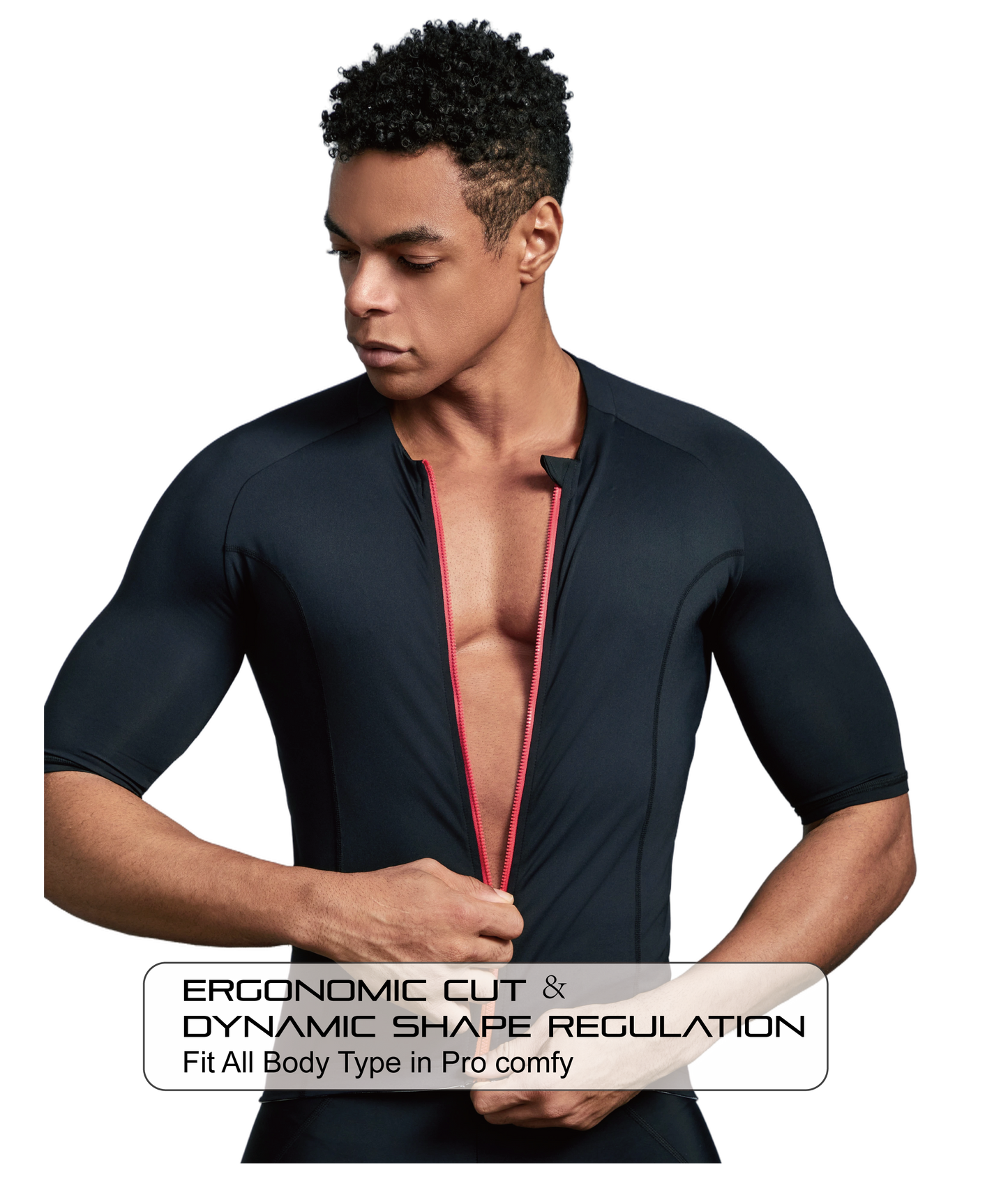 Club Fit Black Wind Speed Cycling Jersey- C50