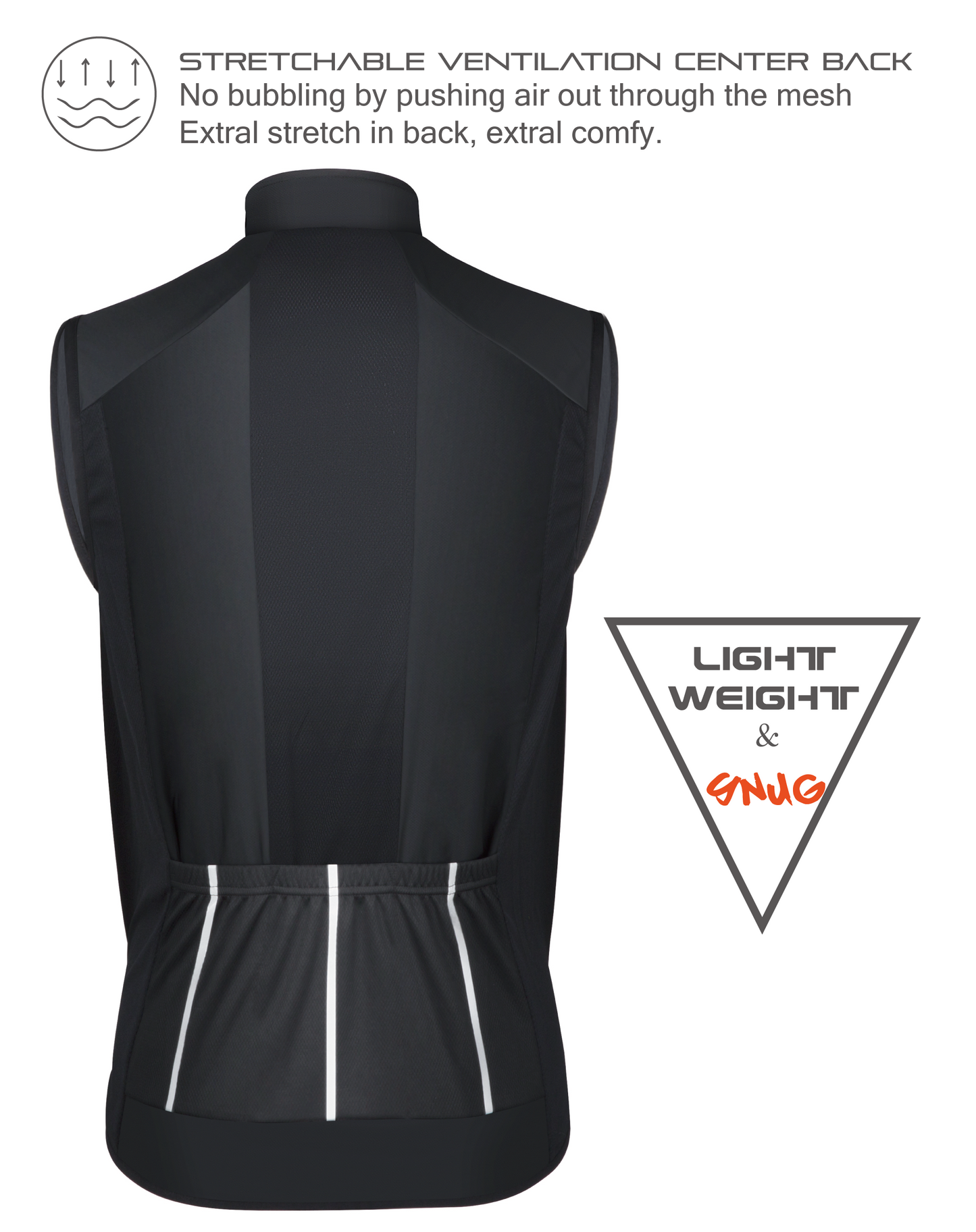 Soft Shell Wind Proof Cycling Vest-E3