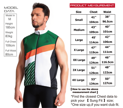 Club Fit Men's Windproof Cycling Vest - E8